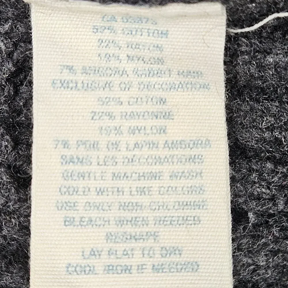 American Eagle Outfitters Womens M Shawl Collar Sweater Gray Cotton‎ Blend Knit